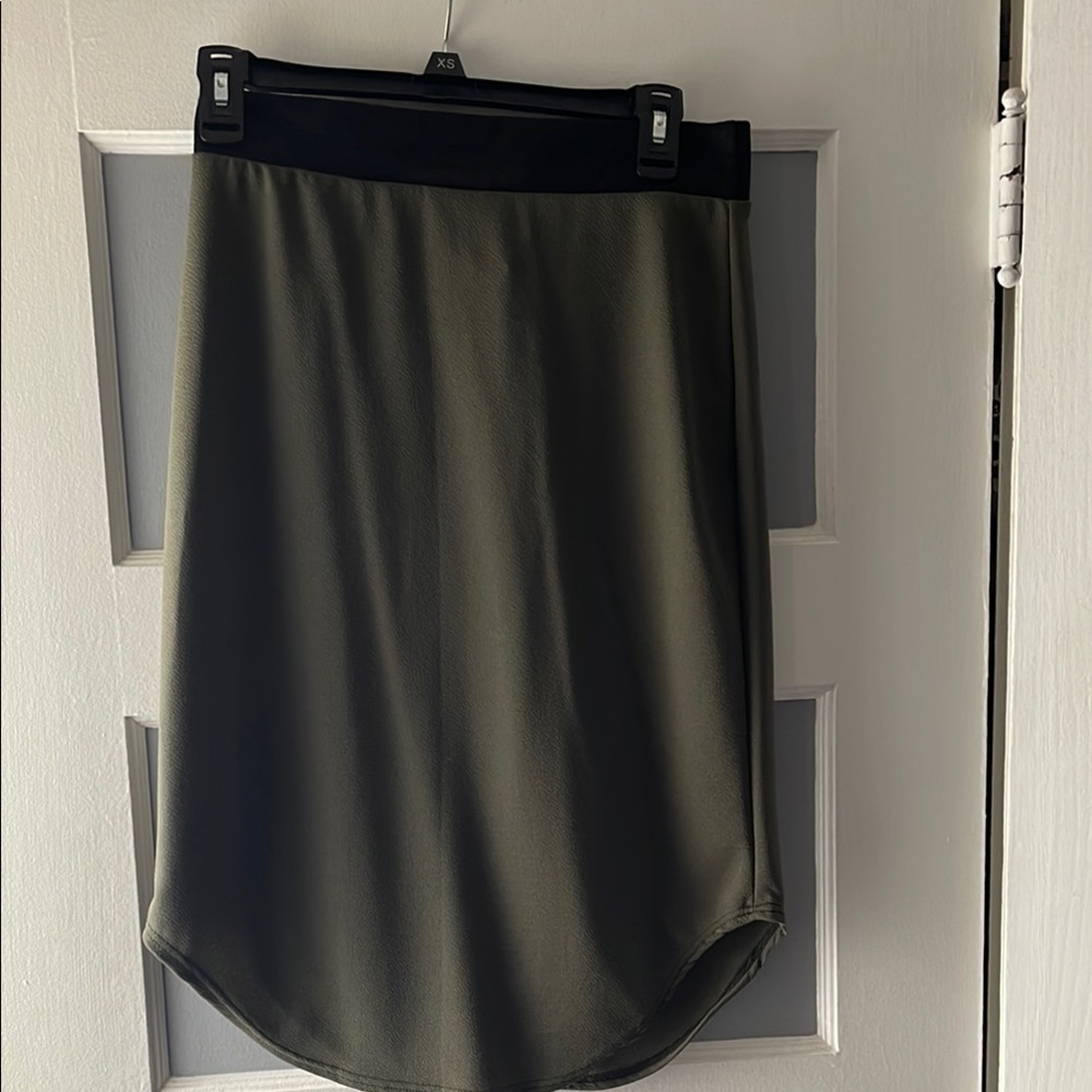 Charlotte Russe Green High-Low Pencil Skirt